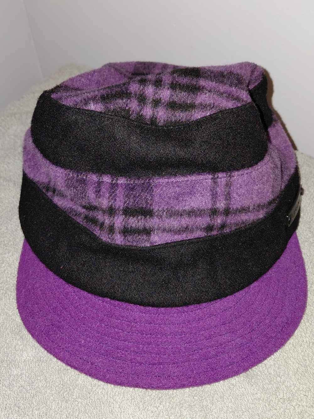 Legacy Purple & Black Plaid Women's Wool Cap